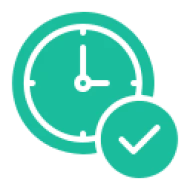 Clock icon with checkmark