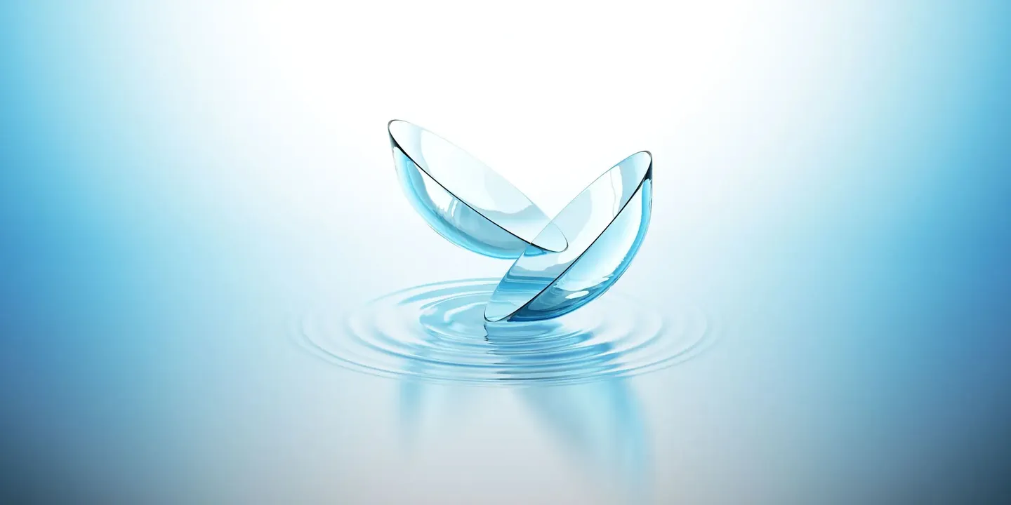 A transparent butterfly-shaped glass sculpture above water.